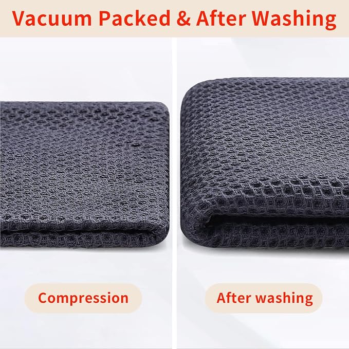 Homaxy 100% Cotton Oversized Waffle Weave Kitchen Dish Towels, Ultra Soft - Image 8