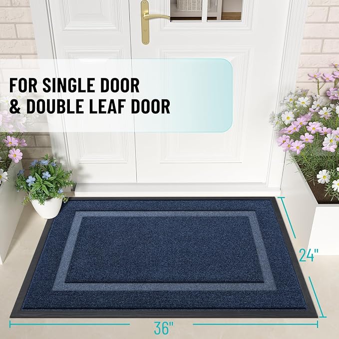 OLANLY Front Door Mat Indoor Outdoor Entrance, Waterproof All-Season, - Image 2