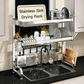 3 Tier Extra Large Stainless Steel Expandable Over The Sink Dish Drainer Drying by MAJALiS