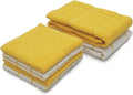 100% Cotton Terry Dish Cloth & Dish Towel, 6 Pack, Super Soft and Absorbent by Ecotribe