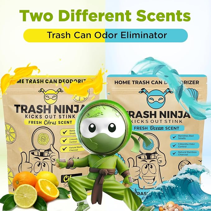 Trash Ninja Trash Odor Eliminator – Long-Lasting Citrus Scent Deodorizer - Image 8