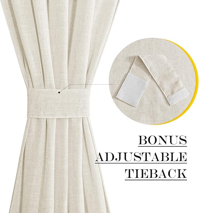 NICETOWN Linen Sidelight Curtains - Image 6
