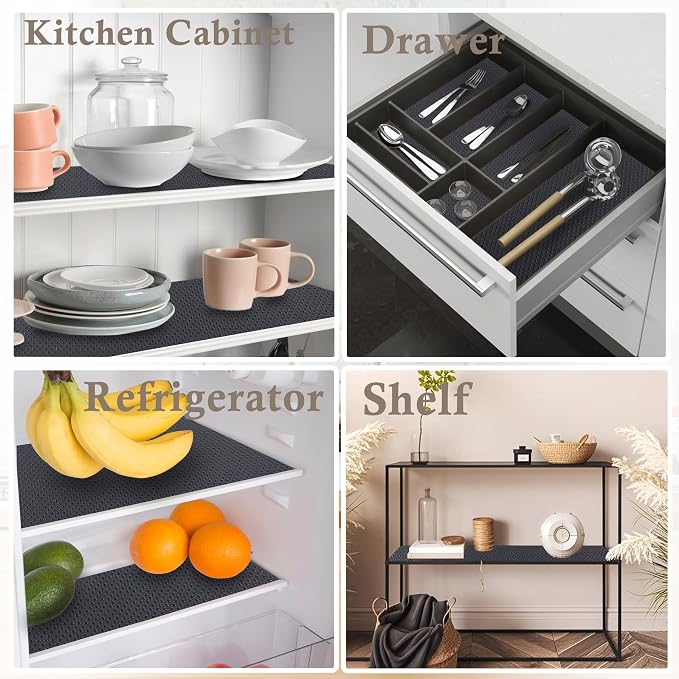Shelf Liner for Kitchen Cabinet 18 Inch Wide X 20 Ft Non-Slip Drawer Mat - Image 8