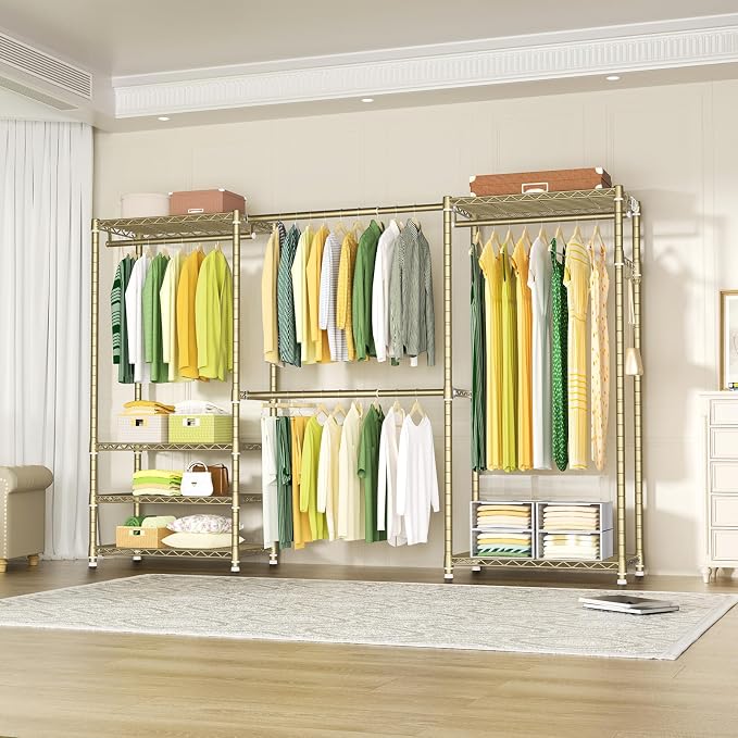 Ulif E1 Heavy Duty Closet Garment Rack, 6 Tiers Adjustable Metal Freestanding - Image 2