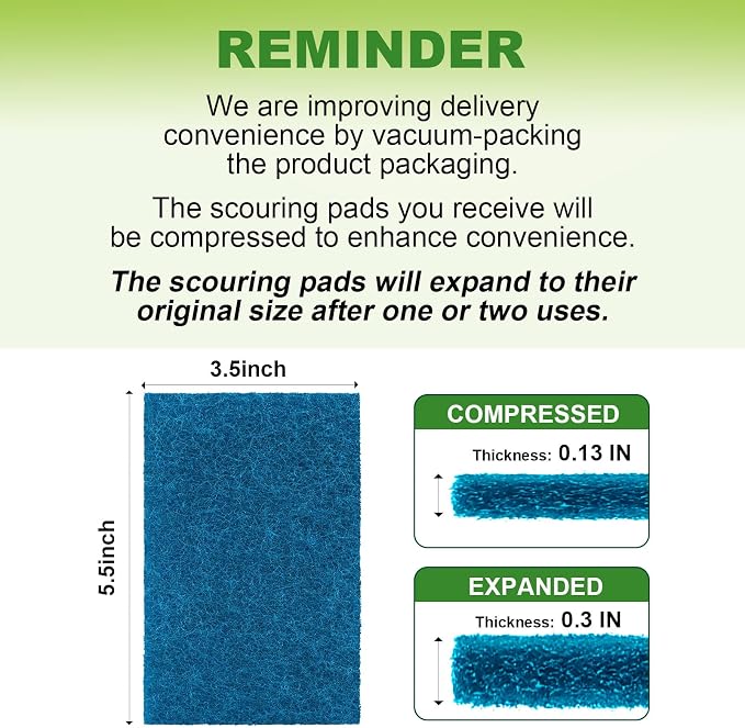 Non-Scratch Scouring Pads, Garage and Outdoors, Reusable Dish Scrubber Pads - Image 7