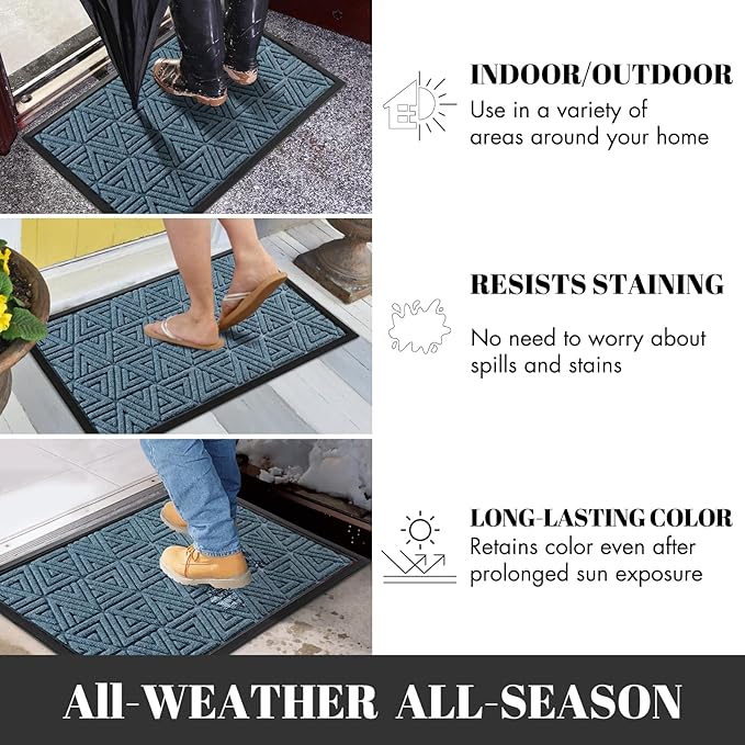 Yimobra Large Door Mat 47x24, All-Weather Waterproof Non-Slip Welcome Matt - Image 6