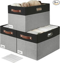 Large Collapsible Fabric Storage Bins by Bagnizer