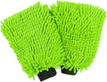 HOMEXCEL Car Wash Mitt, 2PK Chenille Microfiber Wash Mitt, Scratch-Free & by HOMEXCEL