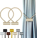 Hion Magnetic Curtain Tiebacks Beige 2pcs, Curtain Tiebacks Buckles Holdbacks by Hion