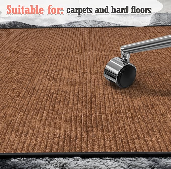 Heavy Duty Office Chair Mat for Carpet and Hardwood Floor Bohemian Desk Chair - Image 3
