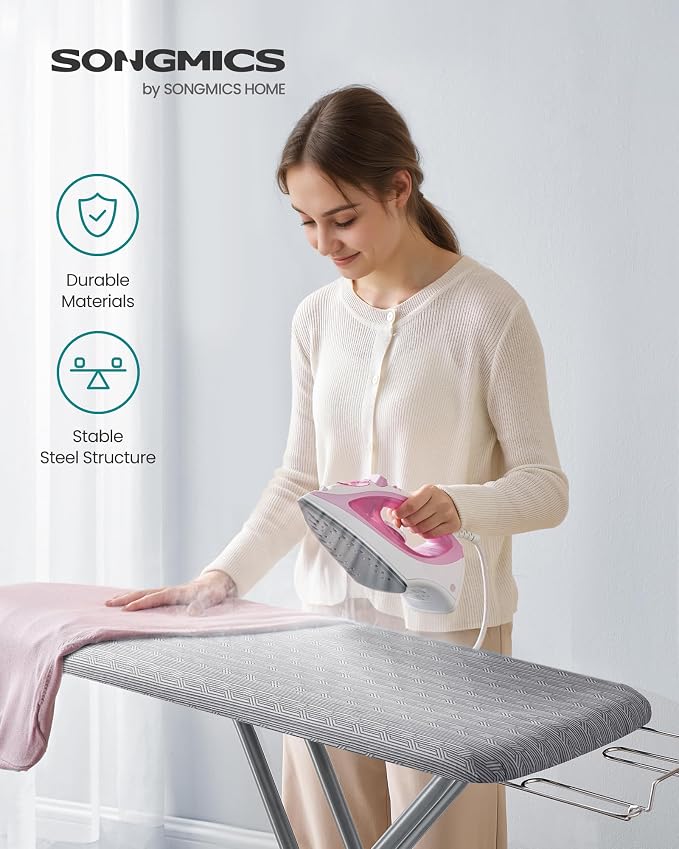 SONGMICS Ironing Board, Foldable Iron Board, Height Adjustable up to 35 Inches - Image 2