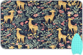 Giraffe Flowers Leaves Green Ironing Mat Thickened Ironing Blanket Travel by QwThum