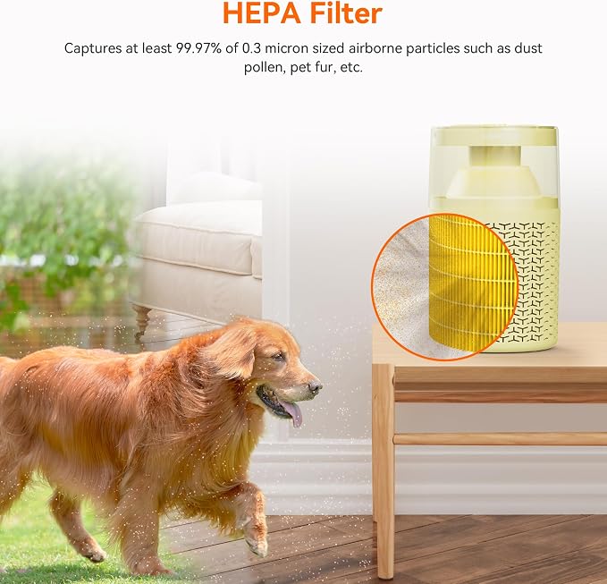 AIRROMI Pet Air Purifier for Home Bedroom Covers 658 Ft², - Image 7