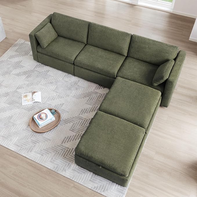 CHITA Oversized Modular Cloud Sectional Fabric Sofa Set, FSC Certified U Shaped - Image 3