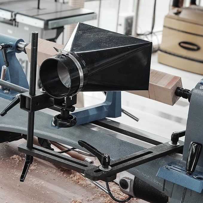 Woodturning Dust Hood Installed on Woodlathe - Image 7
