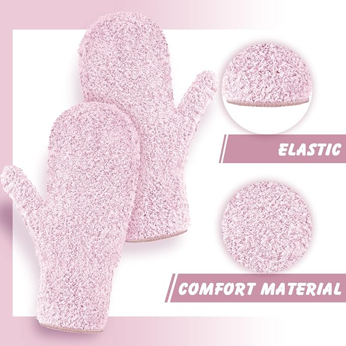 Bencailor 4 Pair Microfiber Dusting Mittens Reusable Women Cleaning Mittens - Image 5