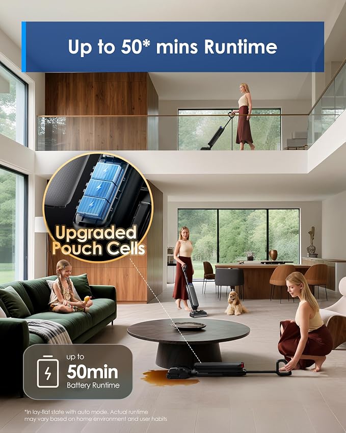 Tineco Floor One S7 Artist Wet Dry Vacuum Cleaner, 22kPa Suction, iLoop Smart - Image 3
