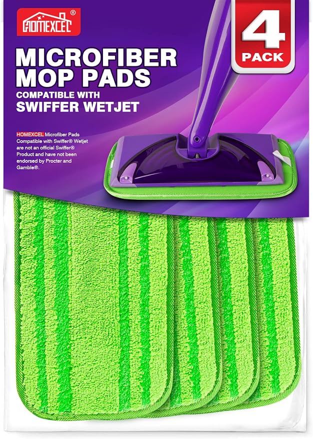 HOMEXCEL Microfiber Mop Pads Compatible by HOMEXCEL