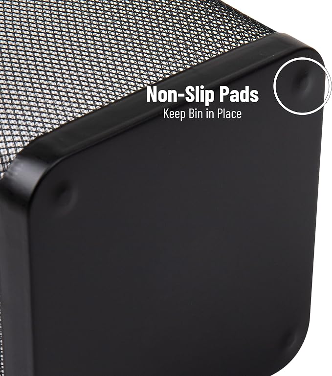 Mind Reader Mesh Trash Can, Waste Paper Basket, Metal Mesh, 9.75"L x 9.75"W x - Image 5