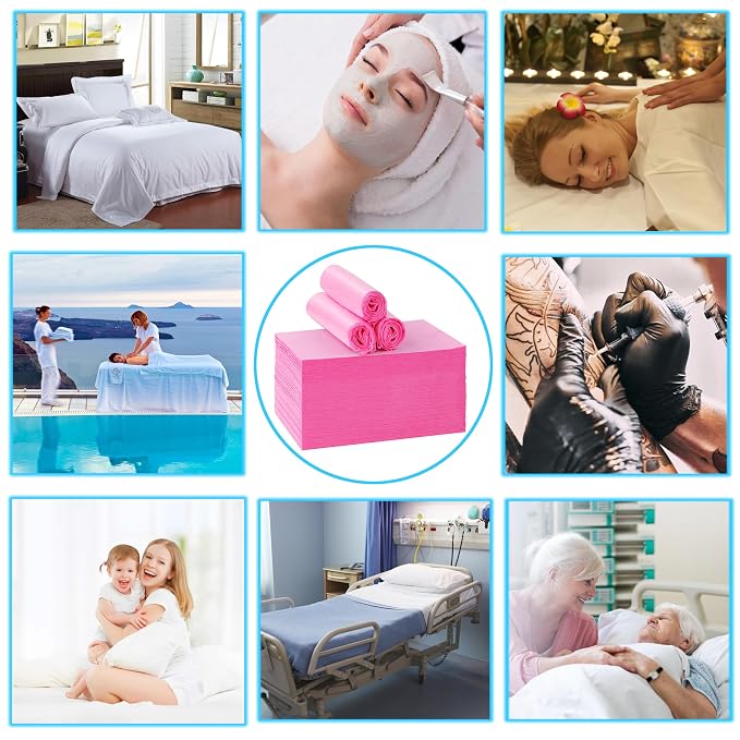 100 Pcs Disposable Bed Sheets 31" x 71" Massage Table Sheets Non Woven Fabric - Image 6