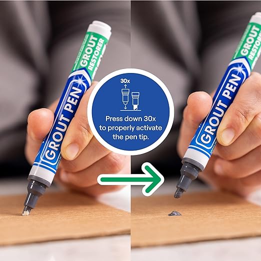Grout Pen Dark Grey Tile Paint Marker: Waterproof Grout Paint, Tile Grout - Image 3