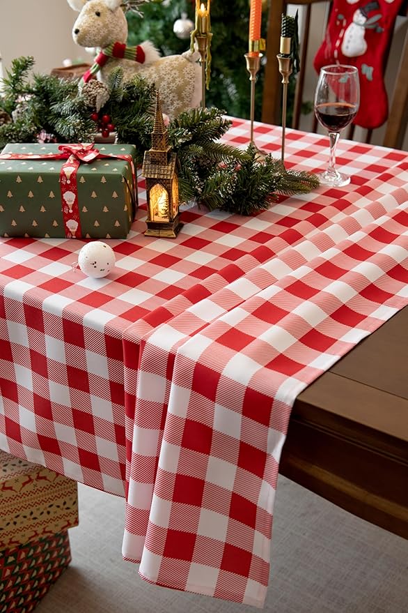 Waterproof Checkered Tablecloth Fabric - Image 9