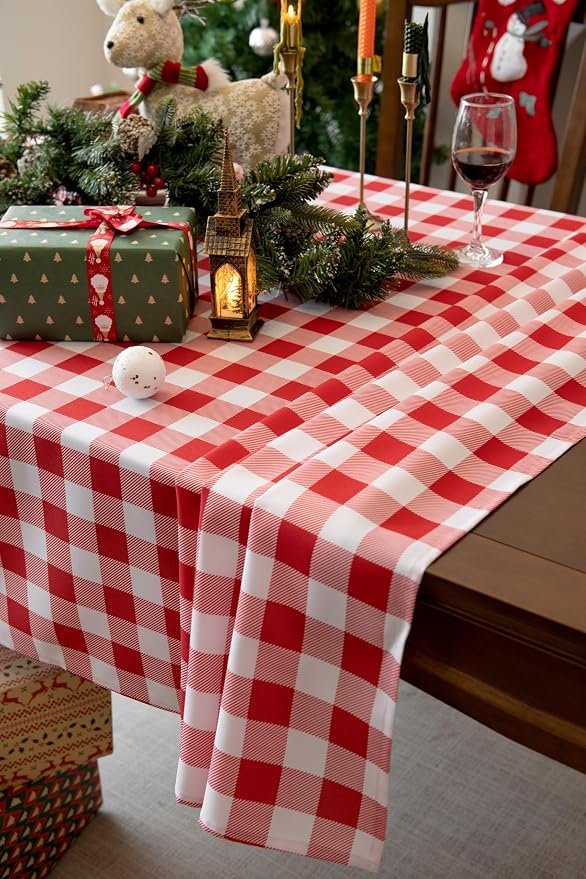Classic Gingham Buffalo Tablecloth Fabric - Image 9