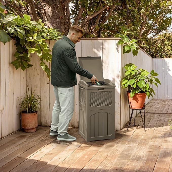 YESHOMY 2 Pack Outdoor Trash Can - Image 6