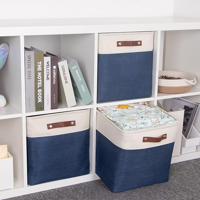 HNZIGE Baskets Fabric Storage Cubes Bins Baskets Storage Baskets Cube - Image 4