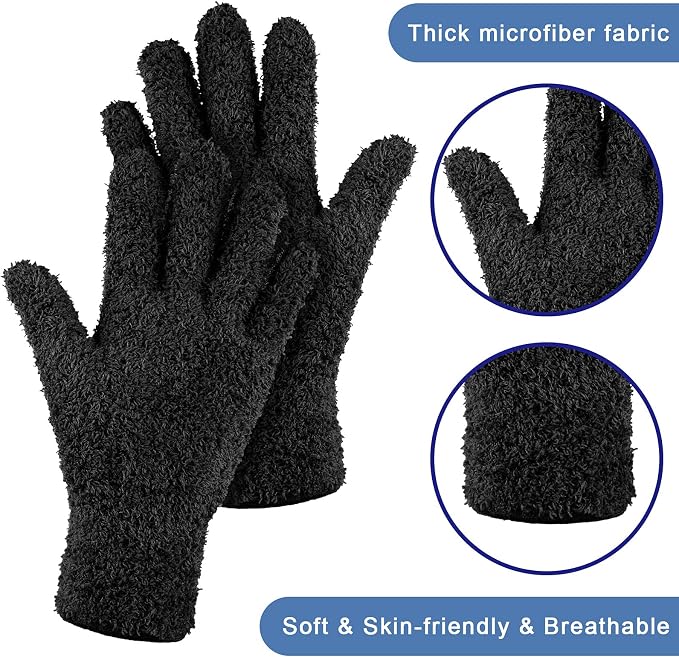Patelai 3 Pairs Microfiber Plant Dusting Gloves Leaf Cleaning Gloves - Image 5
