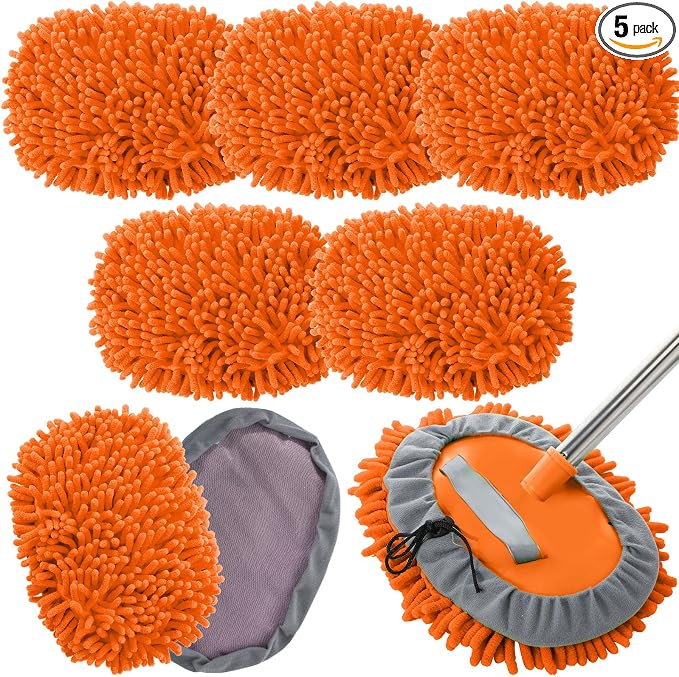 Layhit 5 Pcs Car Wash Mitt Set, Brush Not Included, Microfiber Mitt Cleaning by ShungLan