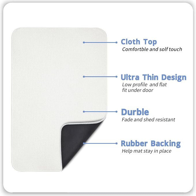 Bath Mat, Ultra Thin Bathroom Runner Rugs, Large Bath Mats - Image 2