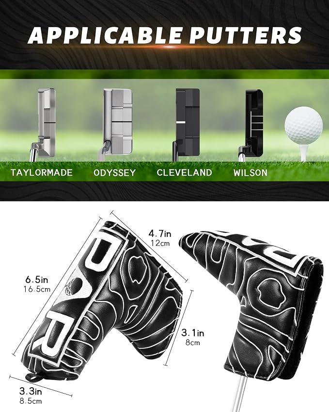 Big Teeth Golf Club Covers Full Set Driver Headcover Fairway Wood Hybrid Golf - Image 7