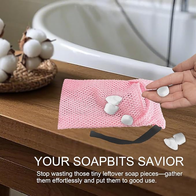 2 Pack Soap Bag Deep Roughness, Bar Soap Pouch Saver Pocket, Body Scrubber - Image 4