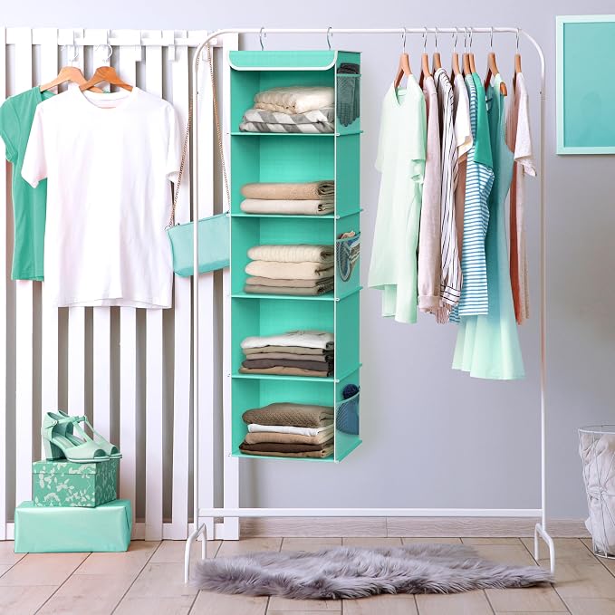 Simple Houseware 5 Shelf Hanging Closet Organizer - Image 5