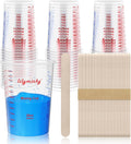 50 Pack Plastic Mixing Cups, 20 oz, Disposable Measuring Cups by Lilymicky
