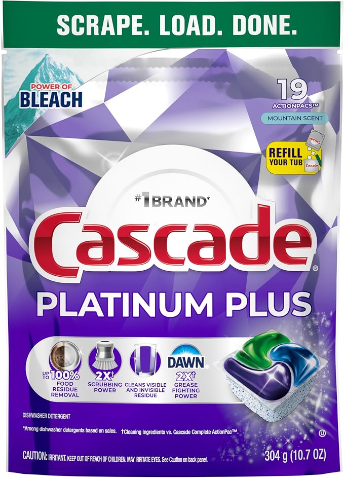 Cascade Platinum Plus Dishwasher Pods, Dishwasher Detergent, Dish Detergent Soap - Image 9