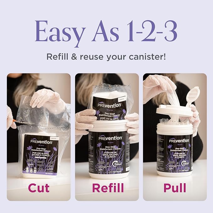 Prevention All Purpose Disinfecting Wipes – Cleaning Wipes Canister, Bulk - Image 2