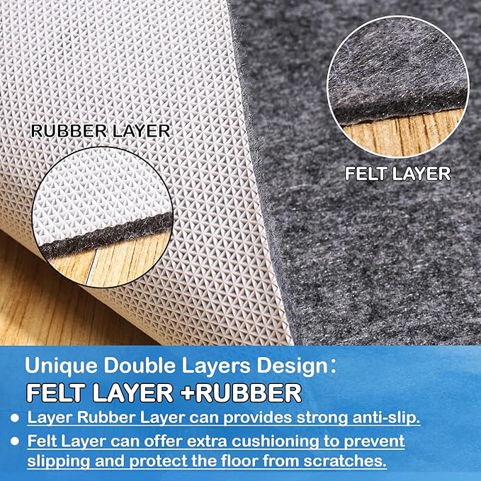 Non-Slip Rug Pads 10 x 14 ft, 100% Waterproof Extra Large Area Rugs Non Skid - Image 7