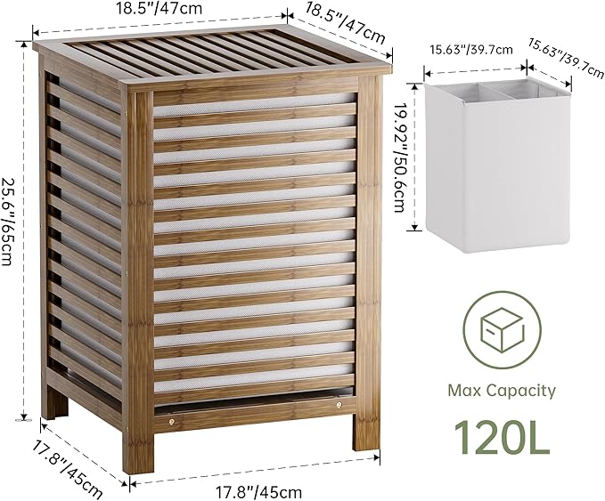 SMIBUY Double Laundry Hamper - Image 4