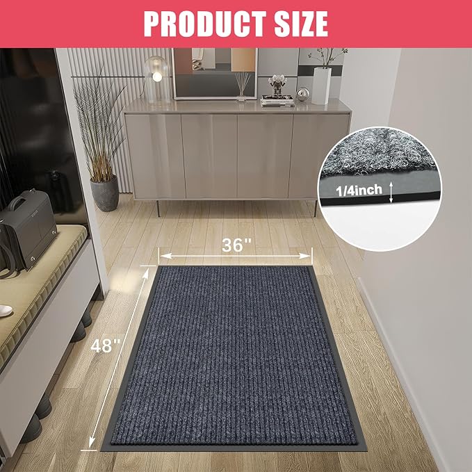 Kuyal Front Door Mat, Commercial Floor Mats Inside Outside Entrance, Heavy Duty - Image 3