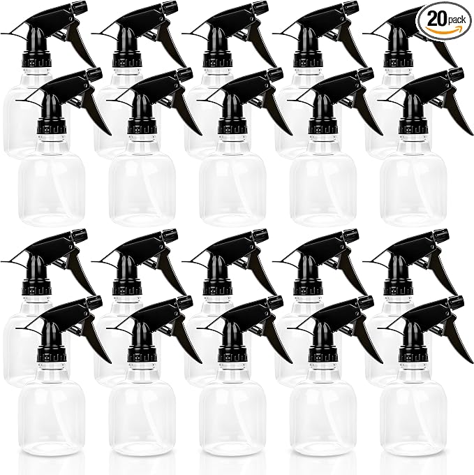 20 Pcs Empty Plastic Spray Bottle 8 OZ Reusable Clear Liquid Container by Unknown