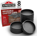 Furniture Cups X-PROTECTOR – 2.5" Caster Cups 8 PCS – Round Furniture Coasters by X-Protector