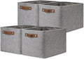 DULLEMELO Storage Baskets for Shelves, Fabric Collapsible Rectangular Storage by DULLEMELO