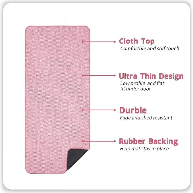 Bath Mat, Ultra Thin Bathroom Runner Rugs, Large Bath Mats - Image 2