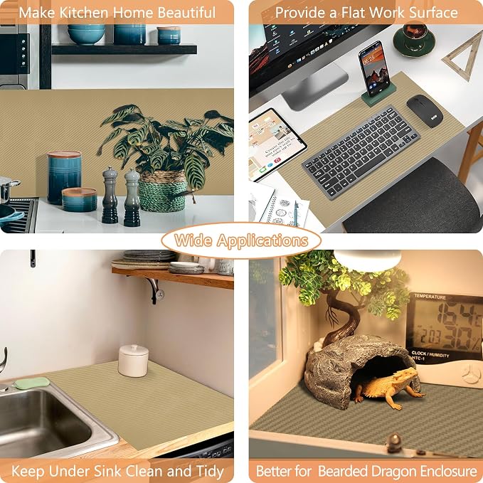 Self-Adhesive Shelf Liner Kitchen Liner, Waterproof Backed Paper Easy Peel and - Image 6