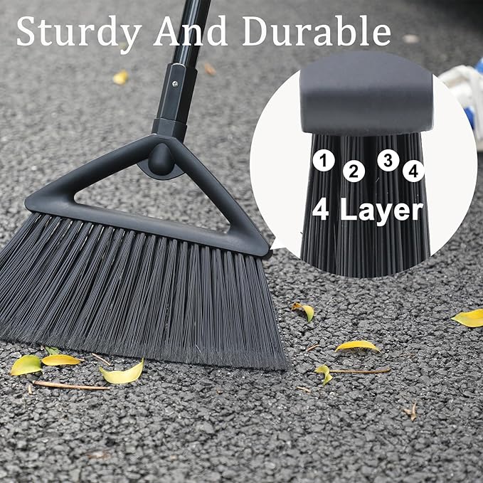 3PCS Heavy Duty Angle Broom, Long Pole Brooms - Image 4