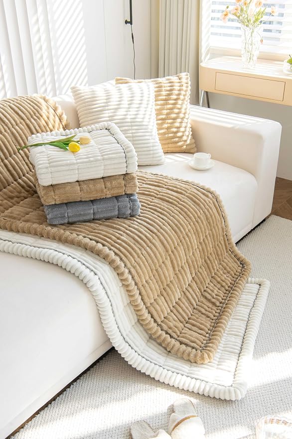 OTOB Couch Cover for Dogs Washable, Non Slip Plush Fuzzy Sofa Covers for 3 - Image 8