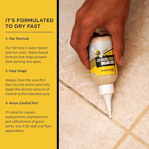Tile Grout Repair Kit, Grout Repair Renews, Fast Drying Repait Kit, Grout Sealer - Image 2