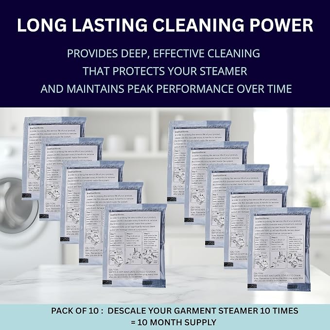 Garment Steamer Descaling Solution Decalcifier Packets - Image 5